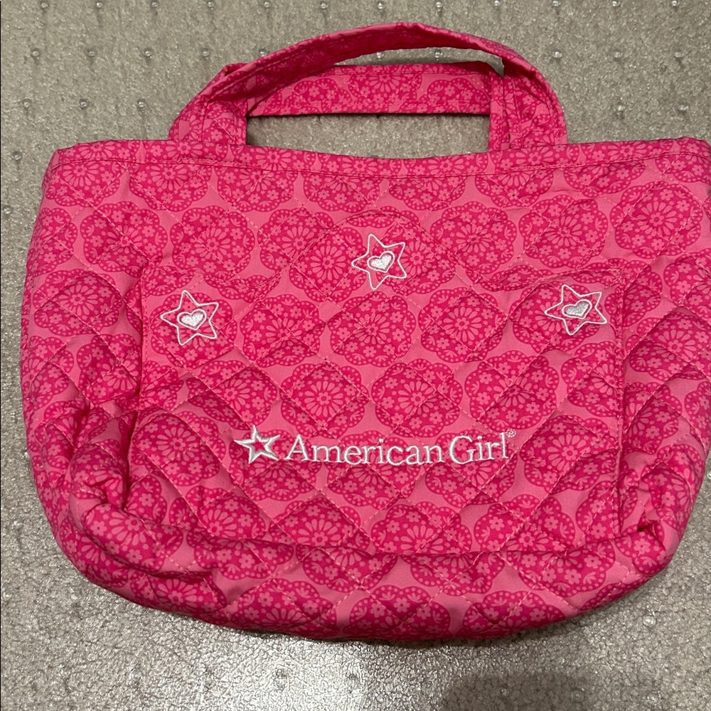 American Girl Bitty Baby Diaper Bag pink quilted